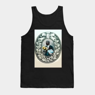 Beau Crow powder baby blue ribons daisy wreath Tank Top